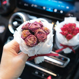 Handmade Mini Rose Bouquet For Car Air Vent