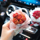Handmade Mini Rose Bouquet For Car Air Vent