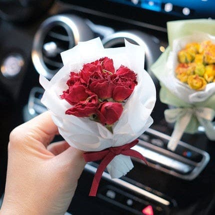 Handmade Mini Rose Bouquet For Car Air Vent – MineMega
