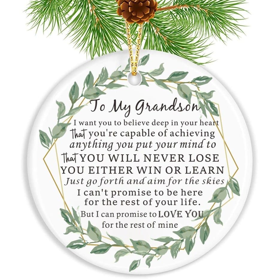 To My Grandson Ornament