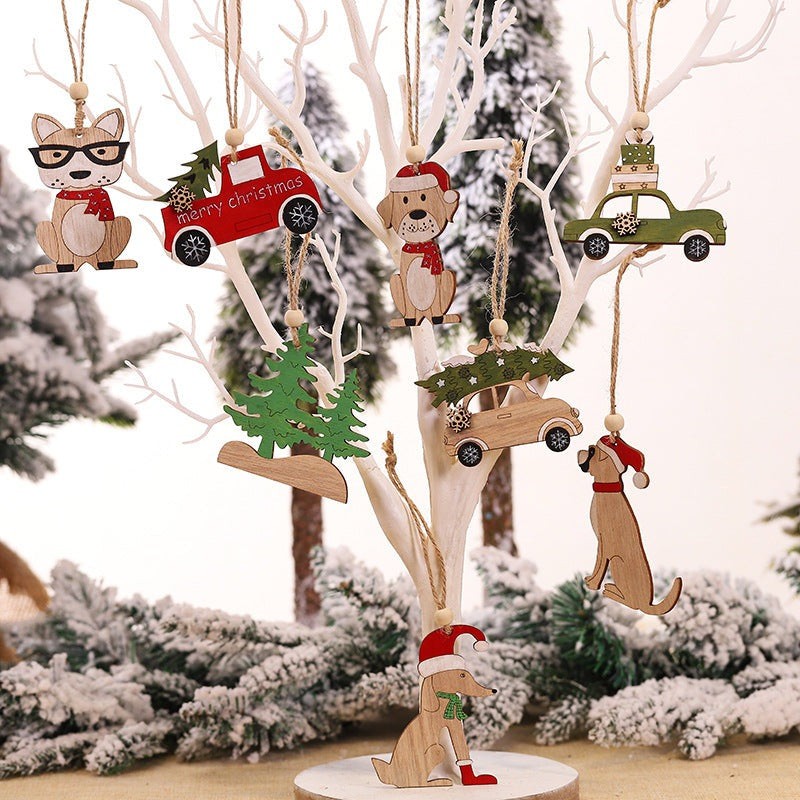 Wooden christmas ornaments