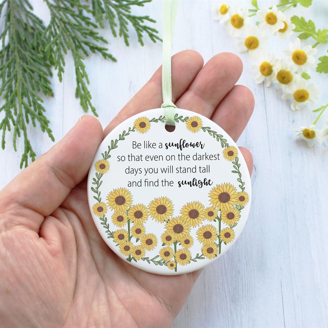 Sunflowers Ceramic Hanging Ornament